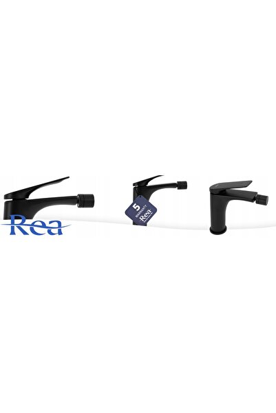 Rea Baterie de bideu neagră, tip stand, Avalon, alamă, negru mat