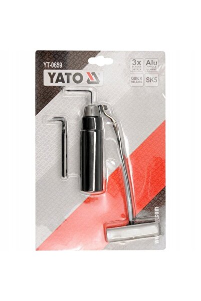 yato CUȚIT PENTRU TĂIȚIAT GEAMURI AUTO K5 CU MÂNER DIN ALUMINIU ȘI DEȘEPĂTOR ...