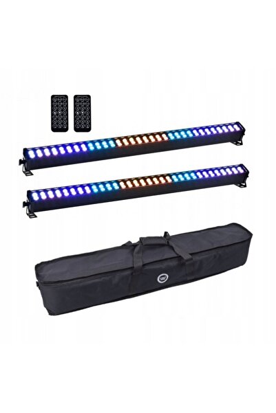 LIGHT4ME Bară luminoasă LED 64x3W RGB cu 8 secțiuni + Telecomandă
