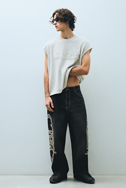 Bershka Yanları yamalı jean
