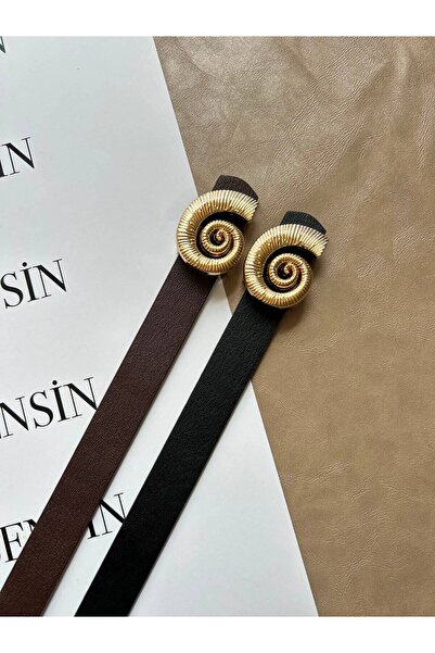 LİA KEMER 2-Pack Lime Gold Seashell Buckle Belt Waist Belt Jacket Belt Dress ...