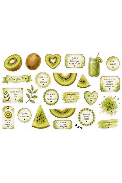 TELLGRAF Kiwi Themed Sticker Set (30X21 cm 1 Piece)