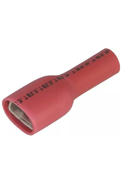 OEM Terminal papuc plat 4.8mm 0.5mm mama 0.5/1.5mm2 crimpat pe cablu rosu JST...