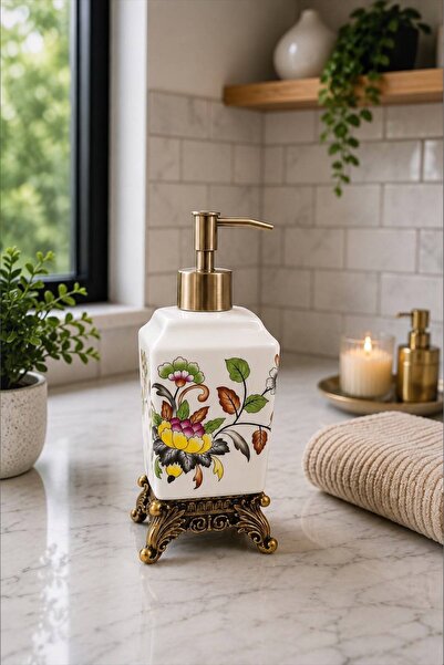 Bayev Nrv01 Ceramic Liquid Soap Dispenser, Detergent Dispenser - Countertop O...