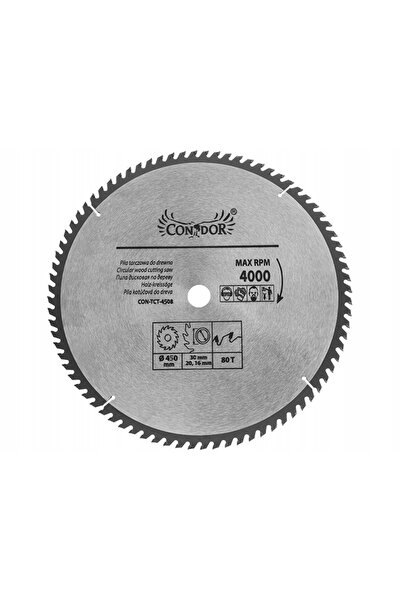 Condor Werkzeug Disc de ferăstrău pentru lemn 450 mm x 60 dinți CON-TCT-4506 ...