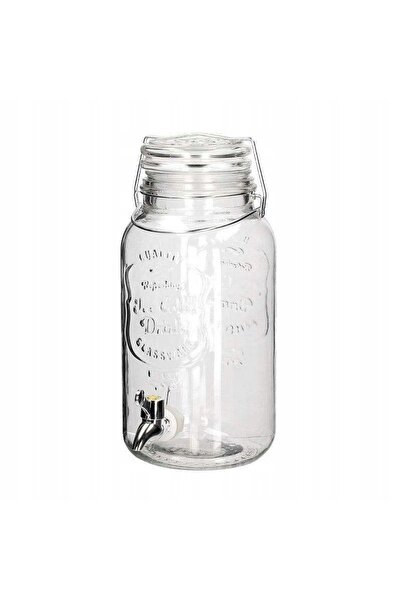 Orion Dozator de suc cu robinet, din sticlă, mare, 4 L, pentru limonadă