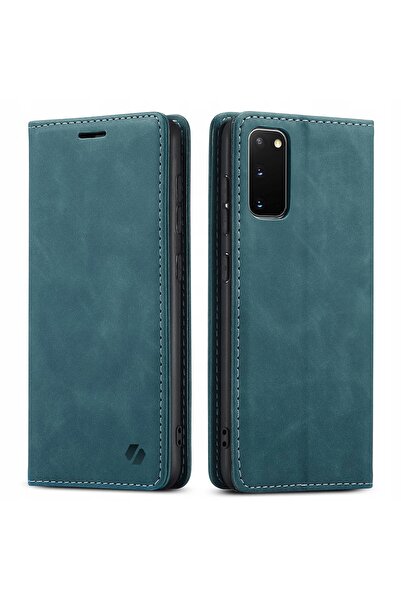 spacecase Husă tip portofel din piele cu clapetă pentru Galaxy S20 + Folie de...