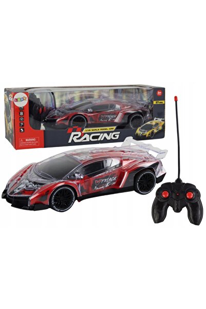 LeanToys Mașini sportive telecomandate RC, scară 1:16, lumini roșii