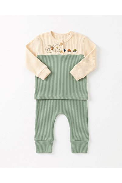 voyyo kids baby 100% قطن، 0-3-6-9-12 شهرًا، طقم أطفال رقيق موسمي مكون من قطعت...