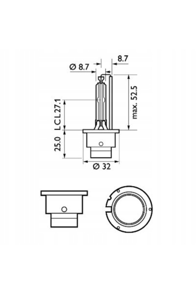 NO BRAND Bec Philips Vision D2S 35 W 1 bucată