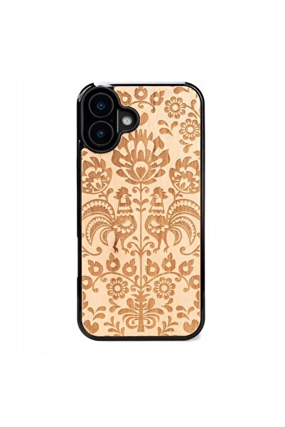 BewooDesign Husă din lemn Bewood pentru iPhone 16 Plus POLSKI FOLK ANIEGRE