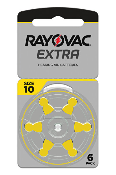 Rayovac Μπαταρίες ακουστικών βαρηκοΐας 10MF, χωρίς υδράργυρο, 1.45V, 6 τεμάχια