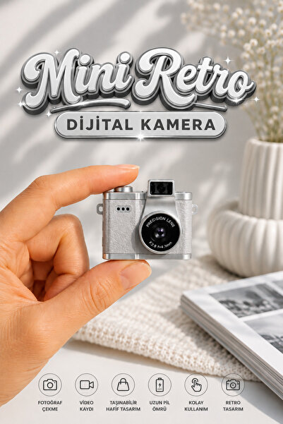 MO DOU Mini Retro Dijital Kamera 1080P Fotoğraf ve Video Çekimi Taşınabilir H...
