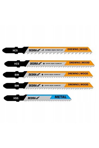 NO BRAND Set de lame de ferăstrău DEDRA 08T003 (5 bucăți)