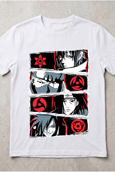 Silkensoul Naruto Uchiha Clan Anime Printed Standard Cut Unisex Tshirt
