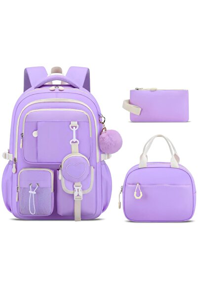 OricareFain Set Ghiozdan scolar 3 in 1 pentru Fete, Rucsac 45x30x17 cm, Geant...