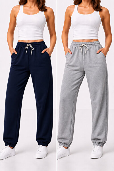 ZİYMO 2-Piece Women's Elastic Waist Trackpants