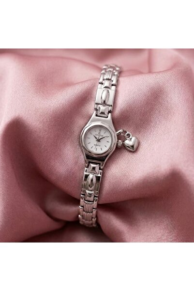 Heda Jewelry Elegant Charm Watch - Silver Color White Dial