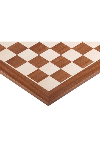 Sunrise Chess & Games Chessboard size no. 5+ (without notation) mahogany/syca...