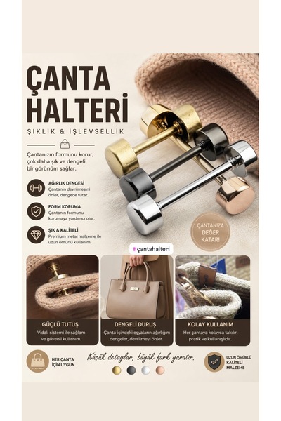 ALOTUHAFİYE ÇANTA HALTERİ FÜME 4 adet