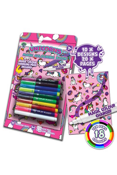 OEM Splat Planet Unicorn Magic Colouring Book – Μαγικό Βιβλίο Ζωγραφικής με Μ...