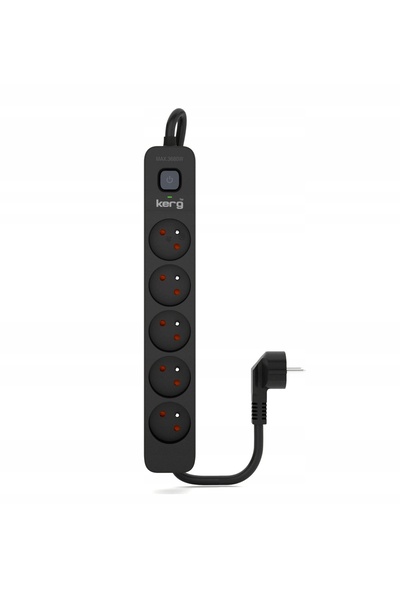 NO BRAND Listwa zasilająca KERG M02518 (5 m) Negru