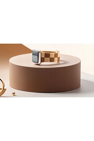 NO BRAND Curea LUNA pentru Apple Watch 3/4/5/6/7/8/9/SE (38/40/41mm) Maro