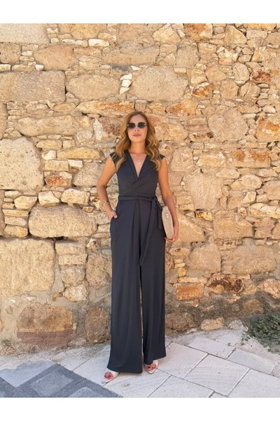 İrka Moda Ribana Bağlamalı Tulum
