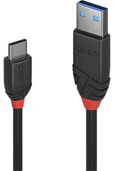 BLACK Cablu periferice LINDY USB 3.2 tip A Male - USB 3.2 tip C Male 1m negru