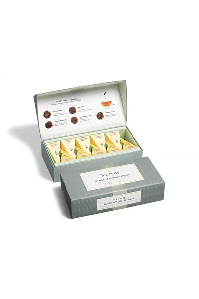 Tea Forte Petite Ribbon Black Assortment Tea – – Box with 10 tea pyramids