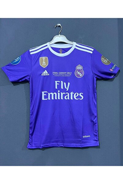 Alaturka Mix Real Madrid Ronaldo 2017 Mor Cardif Ligi Yetişkin kısa Kol yetiş...