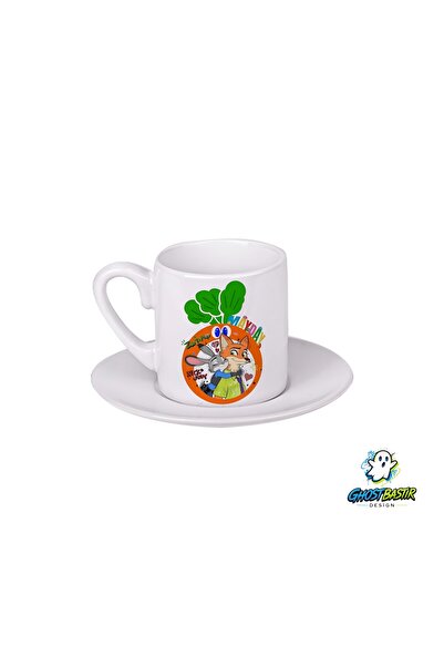 Ghostbastır Design Zootropolis Judy and Nick Turkish Coffee Cup 0189