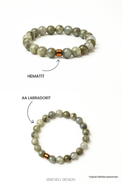 Orenda Design Labradorite Men's Bracelet |   Protection & Mystical Transformation |   Natural Stone