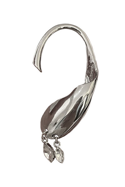 VeeShop Ear cuff wrap earring, which wraps around the earlobe, with 2 crystals