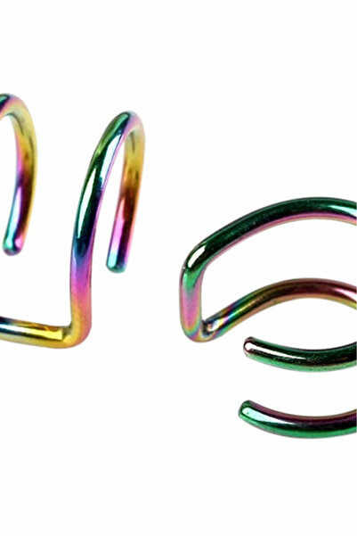 VeeShop Cercel ear cuff, model dublu cu inele