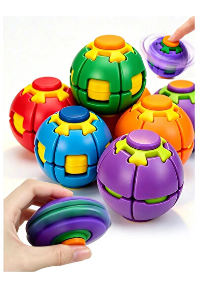 Generic 3D Printed Fidget Ball Toy, Press to Spin Sensory Stress Relief Ball ...