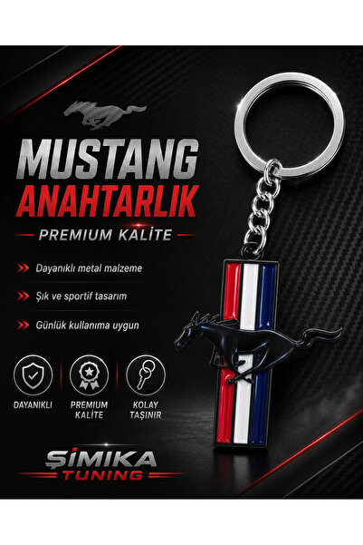 şimika tuning tuningmarketim سلسلة مفاتيح معدنية من موستانج - تصميم فاخر بشعا...