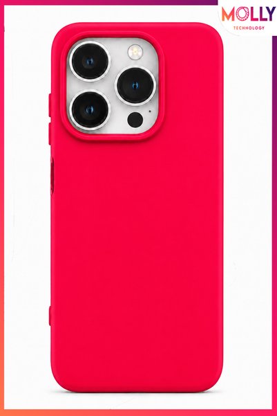 Molly Neon Pink Liquid Velvet Matte Silicone Case for iPhone 14 Pro