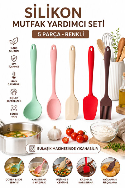 evolis kitchen مجموعة أدوات المطبخ المصنوعة من السيليكون المقاومة للحرارة وغي...
