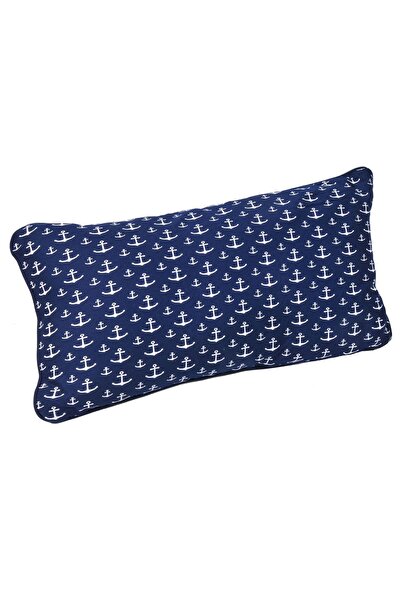 OEM Pernă decorativă de vară, albastră, cu ancoră și pește, 50x30cm