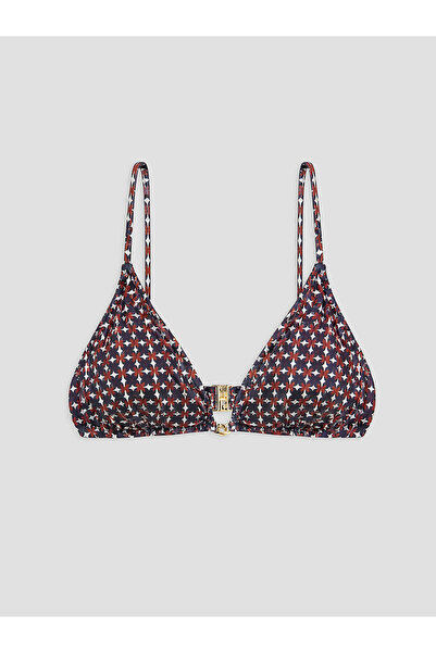 LC Waikiki TexX Store Kalitesi Desenli Kadın Çıkarılabilir Pedli Bikini Üstü
