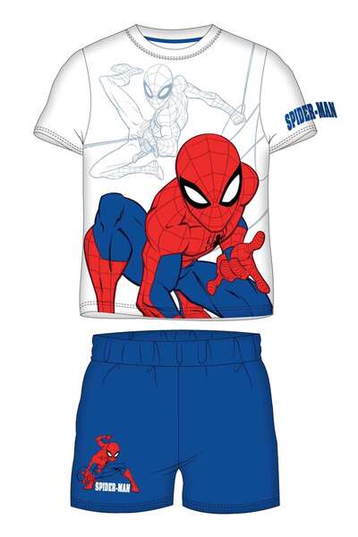 Marvel Spider-Man Classics Σπάιντερ-Μαν μπλε-λευκές πυτζάμες 3-8 ετών με μεγά...