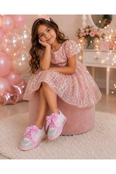 Prokids Acarbey Stylish and Comfortable Sparkling Girls' Sneakers