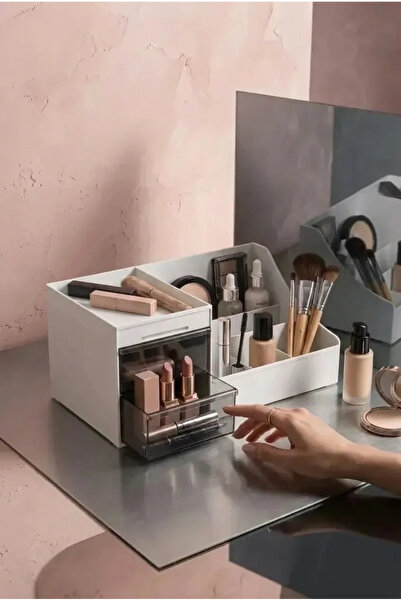 DOVİHOME Grande Transparent Drawer Makeup and Cosmetic Organizer