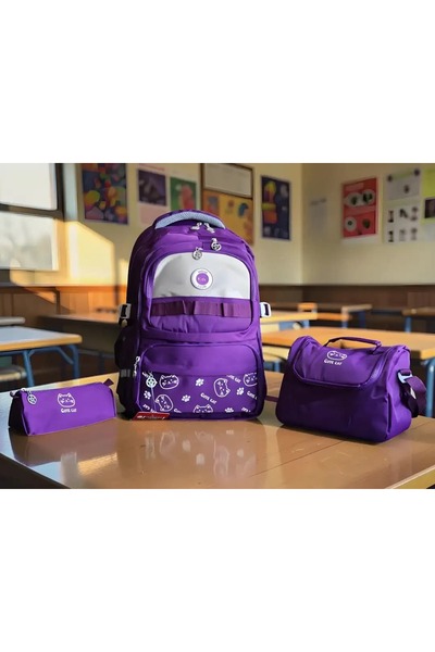 astral kids Club Power Ortopedik İlkokul ve Ortaokul 3'lü Sırt Çantası Seti