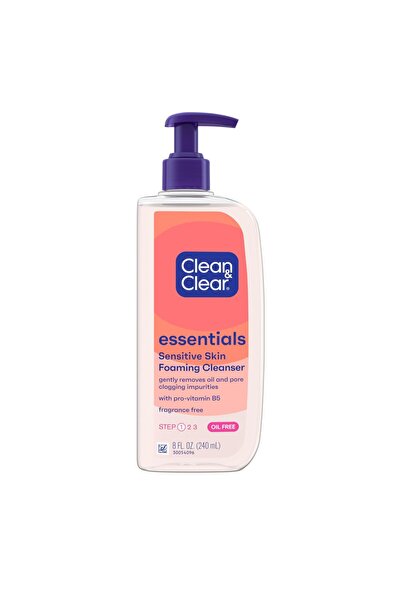 Clean & Clear Spumă de curățare facială fără ulei, 237 ml