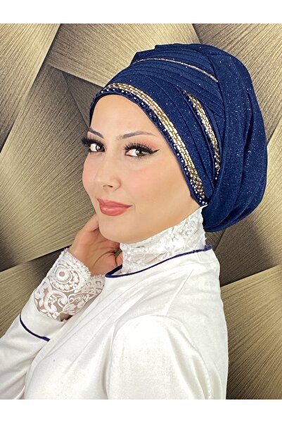 MY UKİYO STORE GOLD UZUN BONCUKLU TAŞLI TESETTÜR ABİYE BONEŞAL