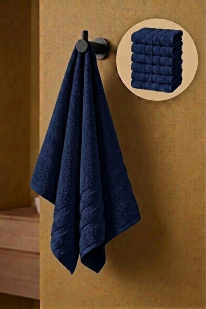 Seritaine 6-Pack Işıl Premium Hand Towels 41X71Cm - Navy Blue - 100% Cotton -...