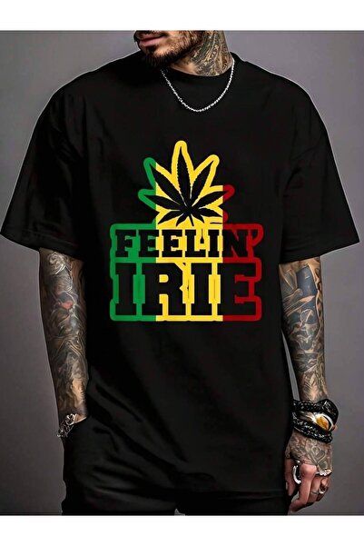 Astogria13 Men'S Crew Neck T-Shirt | Irie Jamaica Island Flag Reggae Music Pr...