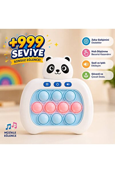 scntoys Işıklı Ve Sesli Hızlı Popit Oyuncak El Konsolu 999+ Seviyeli 4 Farklı...